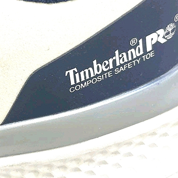 Like New Pre Loved ,Timberland Pro Navy and White Athletic Hard Toe Work Shoes 8 - Picture 10 of 12